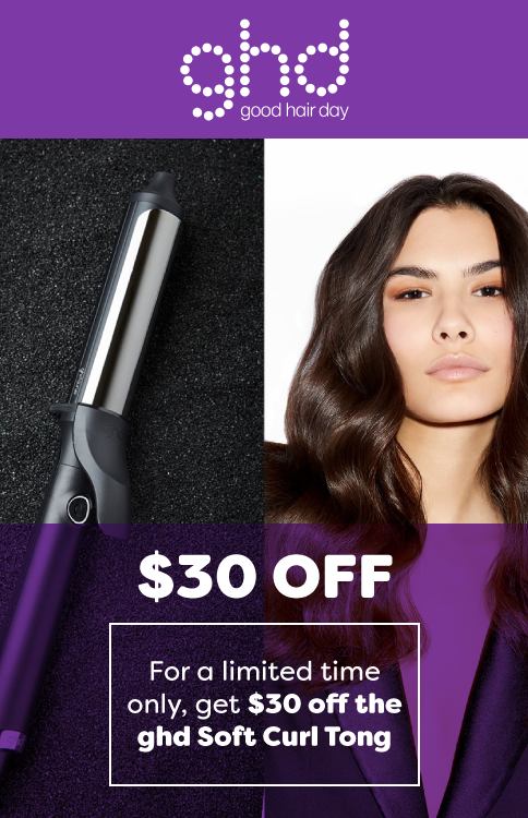$30 off ghd soft curl tong!